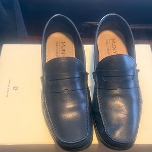 Marc Joseph Blue Leather Loafers for Men